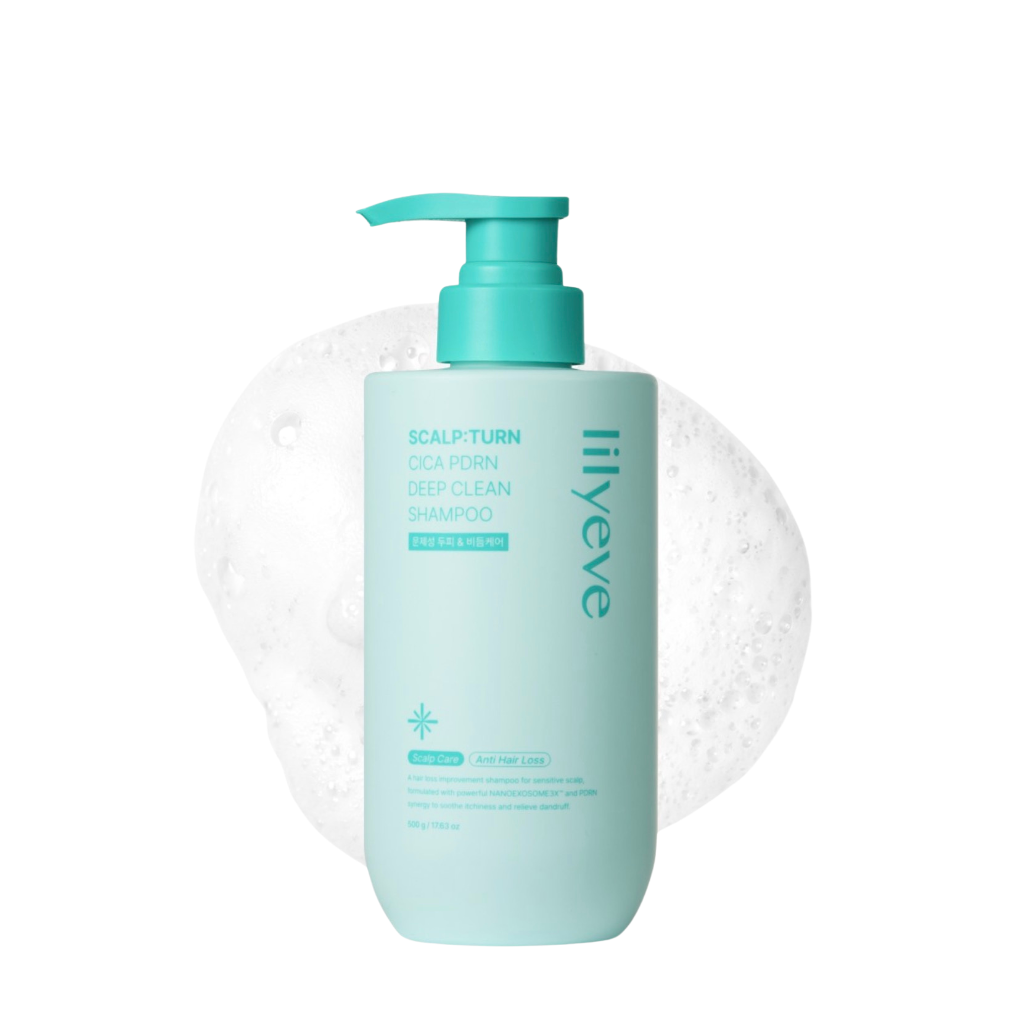 lilyeve Scalp:Turn Cica PDRN Deep Clean Shampoo 500g