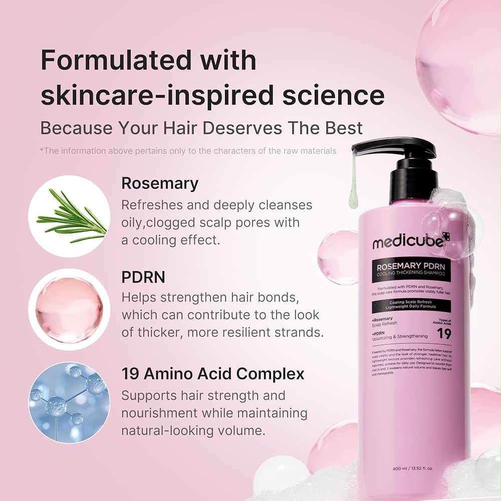 Medicube Rosemary PDRN Cooling Thickening Shampoo 400ml
