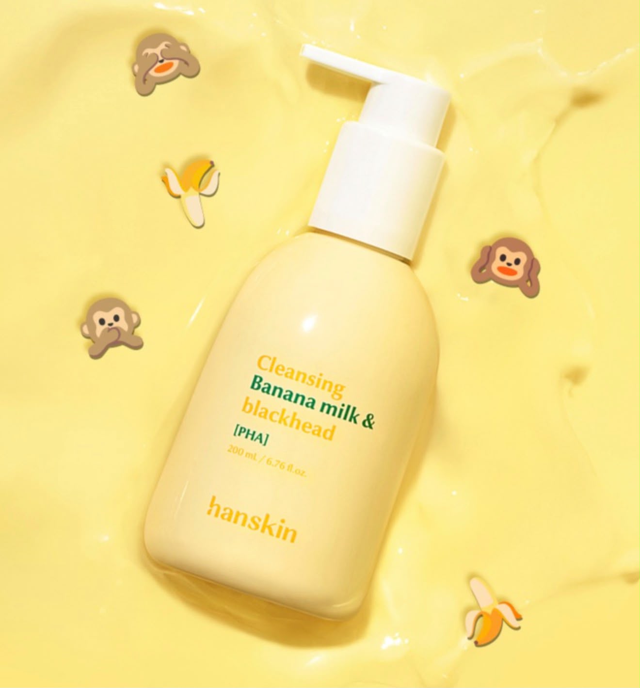 HANSKIN Cleansing Banana Milk & Blackhead PHA 200ml