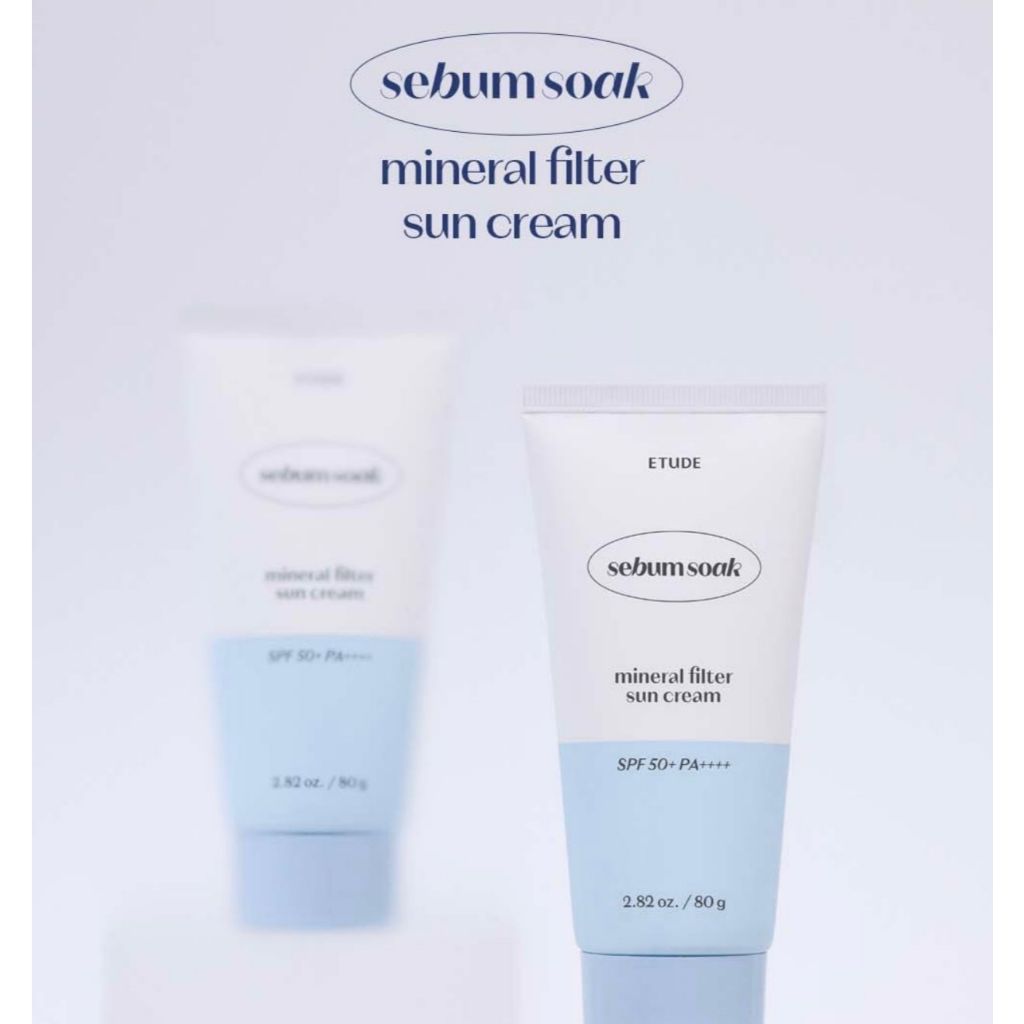 ETUDE Sebum Soak Mineral Filter Sun Cream SPF50+ PA++++ 80g