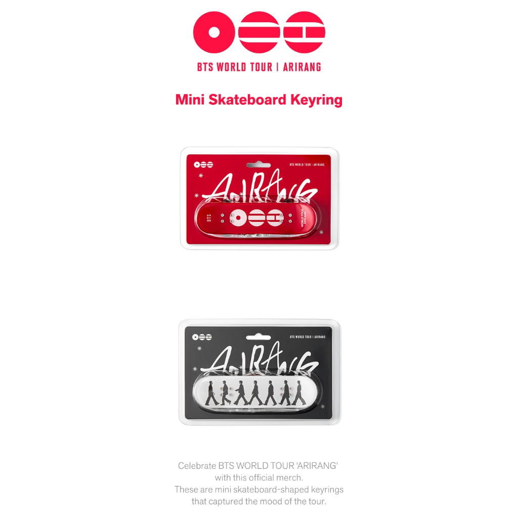 BTS Mini Skateboard Keyring ARIRANG MD